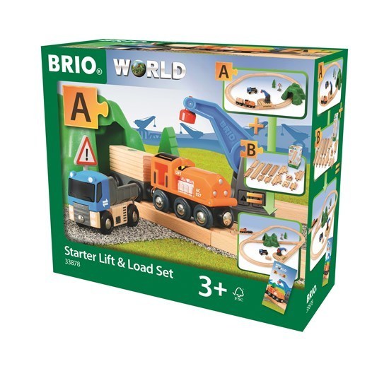 Brio Starter Lift & Load Set A 33878 Large ravensburger fun junction toy shop perth crieff perthshire scotland brio railway starter lift load set a 33878