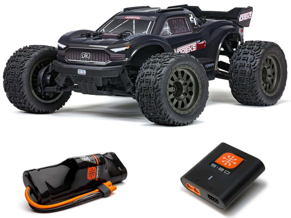 Vorteks Boost 4X2 550 Mega 1/10 2WD ST Gunmetal w/Batt Chg C-ARA4105SV4T2 Large c ara4105sv4t2 grey