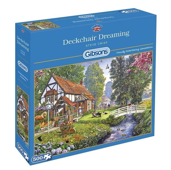Gibsons Deckchair Dreaming 500pc Large a gibsons deckchair dreaming 500pc