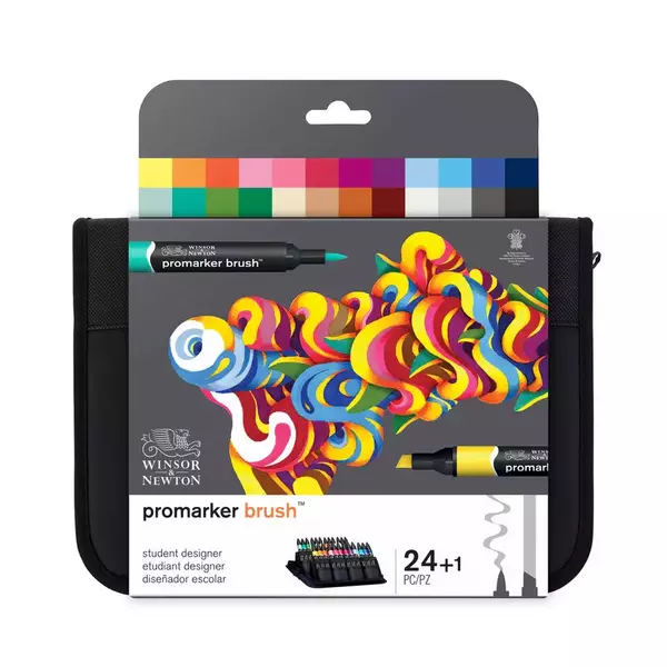 W&N Set BrushMarker Wallet Student Designer x 24 Large 24 brushmarker student
