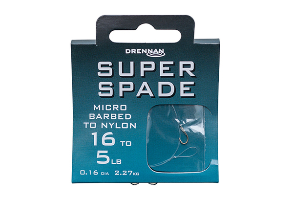 Drennan Super Spade Hook to Nylon Large super spade htn packed updated