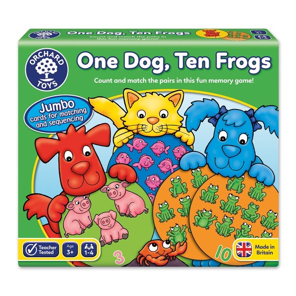 Orchard One Dog, Ten Frogs Large orchard toys one dog ten frogs game