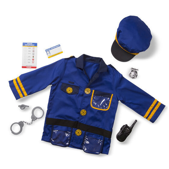 American Police Officer Costume Large fun junction toy shop scotland melissa doug dress up costume pretend play police officer