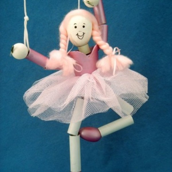 Puppet Kit Ballerina Large ballerina crafty kids puppet kit cardboard marrionette puppet