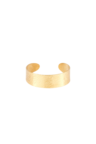 Textured Cuff Bracelet in Brass Large w477ux.bs1