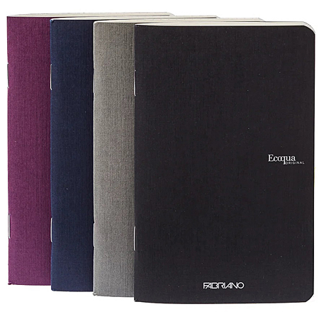 Fabriano Pad Ecoqua Stitched 9x14cm Dark Mix Plain 32sh 90gsm x 4 Large dark mix