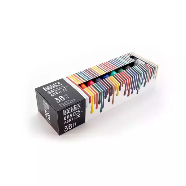 Liquitex Set Basics Acrylic 22ml x 36 Large lqyx b 36 tubes.webp angle