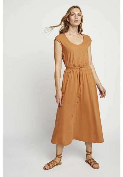 Hazel Slub Debby Dress Large 34 v214uw.bm1