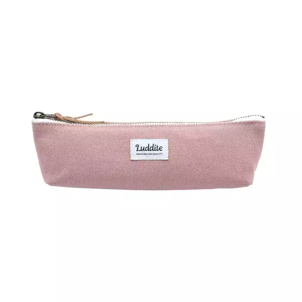 Luddite Boat Pen Case Large W19 x H7 × D5cm Large luddite smoky pink pencil case front