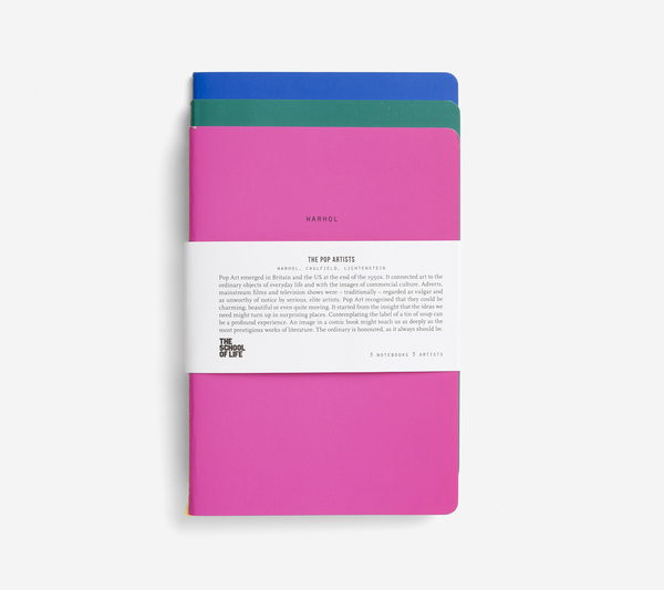 The Pop Artists Notebook Set Large pop art notebooks 2