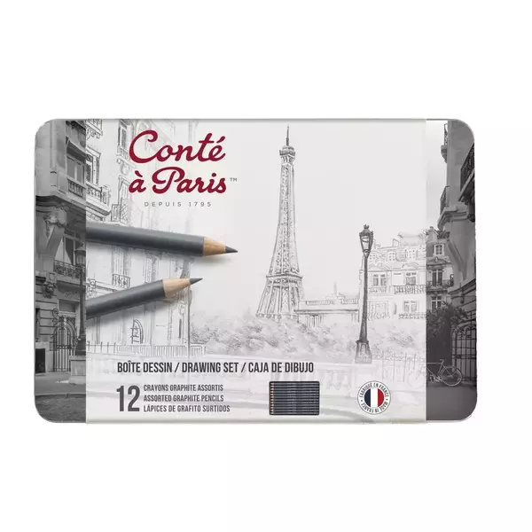 Large conte tin drawing