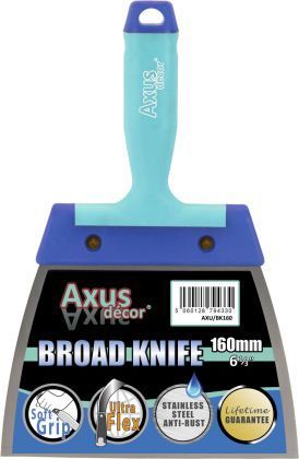 Axus Soft Grip Stainless Steel Broad Knife 6.3" (160mm) Large axu bk160