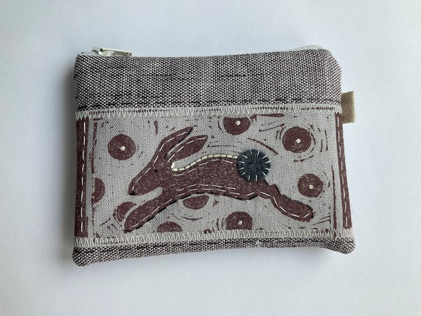 Louise Nichols - Purse Burgundy Hare Large ln hare