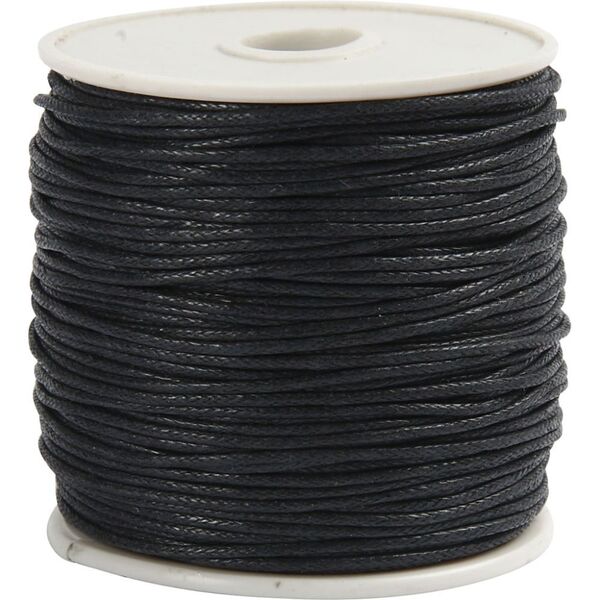 Large wax cord black