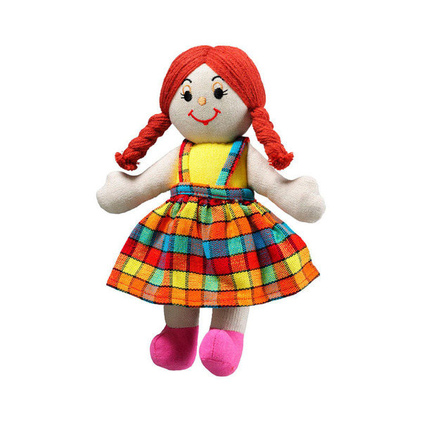 Rag Doll Girl, White Skin Red Hair Large rag doll girl white skin red hair cotton lanka kade fair trade toy toys natural fun junction toy shop stop store crieff perth perthshire scotland