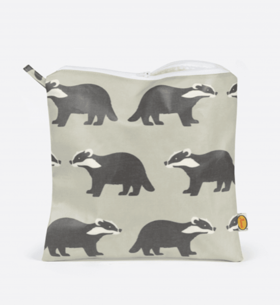 Dusky Green Kissing Badger Toiletry Bag Large kissingbadger dusky green toiletrybag blink falmouth