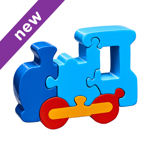 Fair Trade Train Jigsaw Large train jigsaw puzzle lanka kade fair trade toy toys wooden wood natural fun junction toy shop stop store crieff perth perthshire scotland
