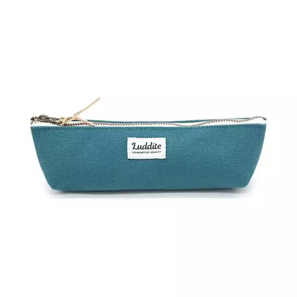Luddite Boat Pen Case Large W19 x H7 × D5cm Teal Large luddite teal pencil case front
