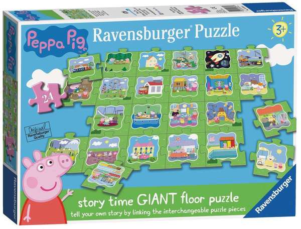 Peppa Pig Story Time Giant 24pc Floor Puzzle Large ravensburger fun junction toy shop perth crieff perthshire scotland jigsaw puzzle jig saw peppa pig story time giant 24pc floor puzzle tell your own story