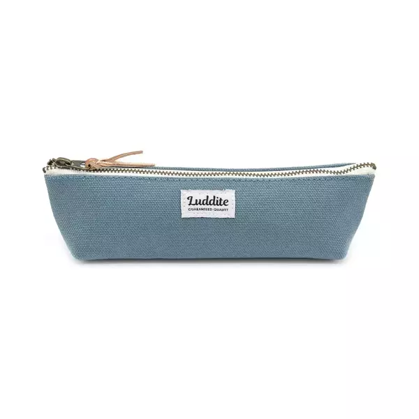 Luddite Boat Pen Case Large W19 x H7 × D5cm Blue Grey Large luddite blue gray pencil case front