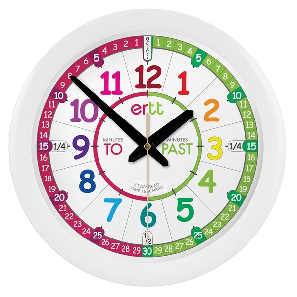 EasyRead Rainbow Wall Clock Large ertt rainbow wall