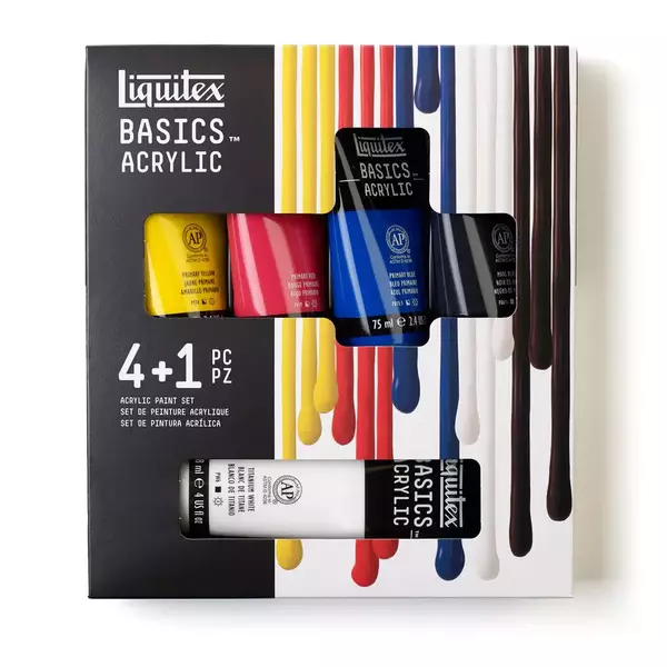 Liquitex Set Basics Acrylic Essentials 75ml x 4 / 118ml White Large 78718 6a376deb 88f7 4da9 be66 b82bd49ae101 960x960 crop center
