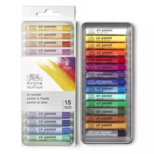 W&N Set Tin Oil Pastel Stick Tin x 15 Large oil pastel tin