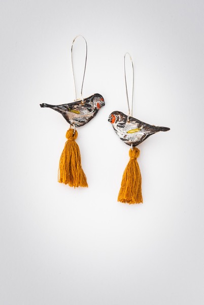 Lily Faith - Goldfinch Earrings Large present makers thg objects 3 050