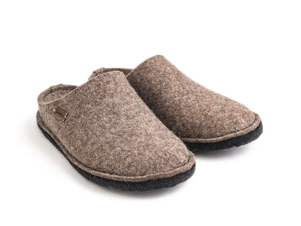 Soft Flair Slippers in Fawn Grey Large soft torf