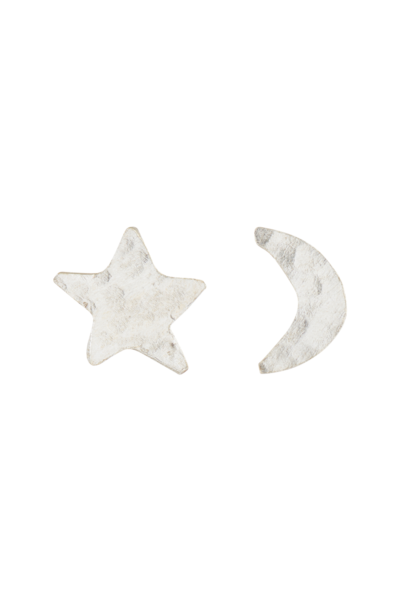 Star and Moon Studs in Silver Large v457uw.sl1.01