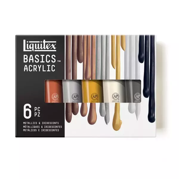Liquitex Set Basics Acrylic Metallics 118ml x 6 Large lqtx b met 118ml