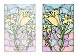 Small flic doodles stained glass lillies