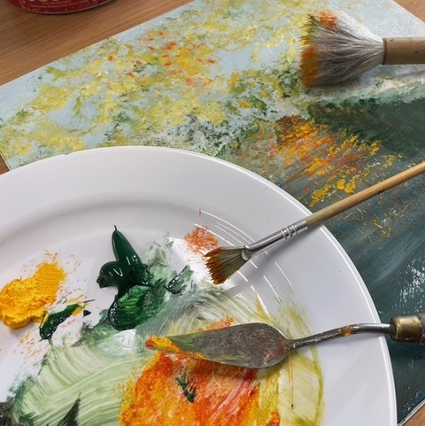 Large mandy mcallen acrylic painting