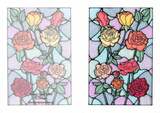 Small flic doodles stained glass roses