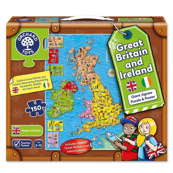Orchard Great Britain & Ireland Puzzle & Poster Large orchard toys gb and ireland jigsaw puzzle