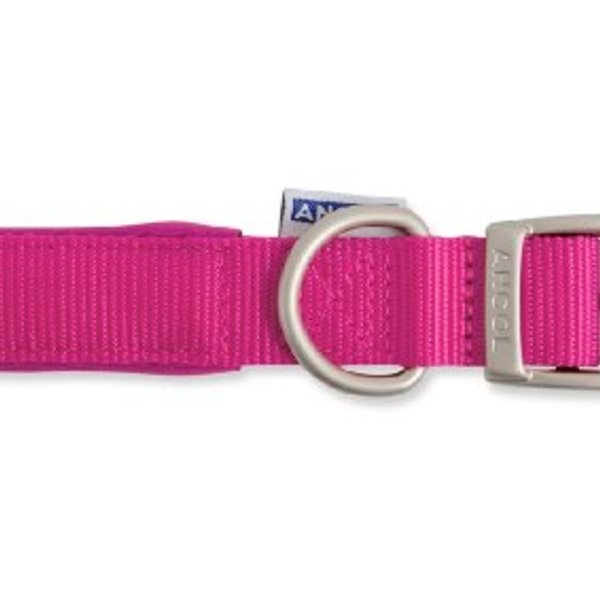 Nylon Padded Collar Raspberry 55cm/22” Sz 6 Large ancolpaddedraspberry
