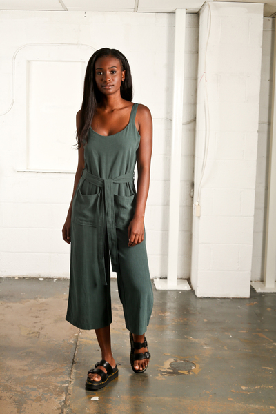 Pine Green Leanne Jumpsuit Large nyss19green jumpsuit dungaree