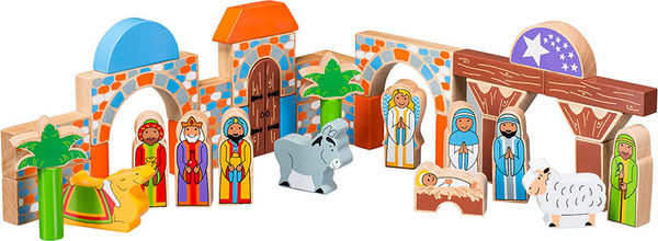 Fair Trade Nativity Building Blocks Large nativity set building blocks christmas manger jesus mary joseph lanka kade fair trade toy toys wooden wood natural fun junction toy shop stop store crieff perth perthshire scotland 3