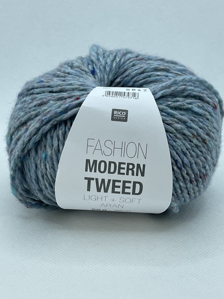 Rico Fashion Modern Tweed Aran Yarn 50g - Light Blue 007 Large 70b85b4a 3d5c 45b5 b374 059e3be901f8