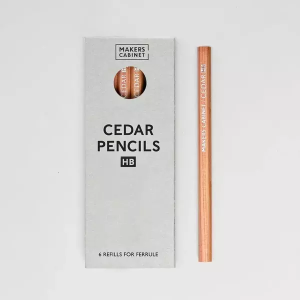 Large makers cabinet ferrule cedar pencils hb packaging