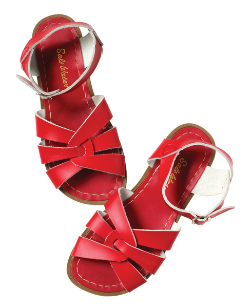 Salt-Water Sandal - Red, Pewter, Navy, Mustard Large red salt water sandal
