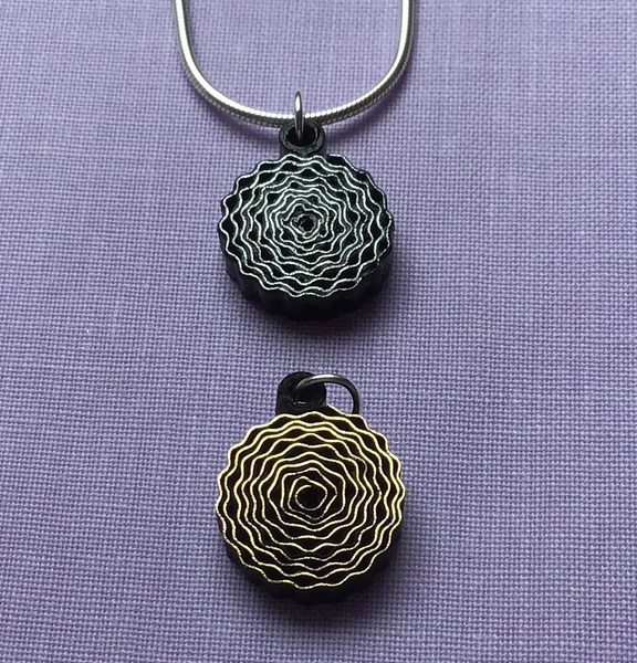 PR1 Small reversible gold/ silver disc necklace (Style Q1B) Large pr1