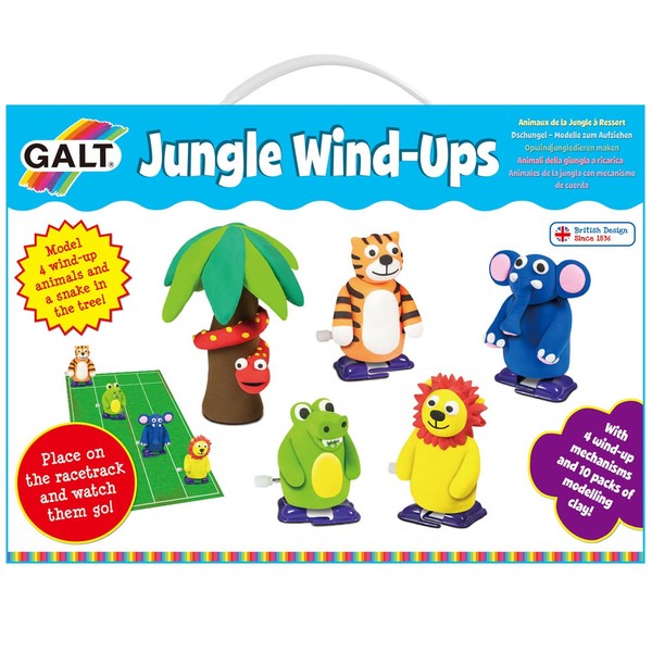 Galt Jungle Wind-Ups Large galt toys fun junction toy shop crieff perth perthshire scotland wind up make your own game air drying clay race racing game
