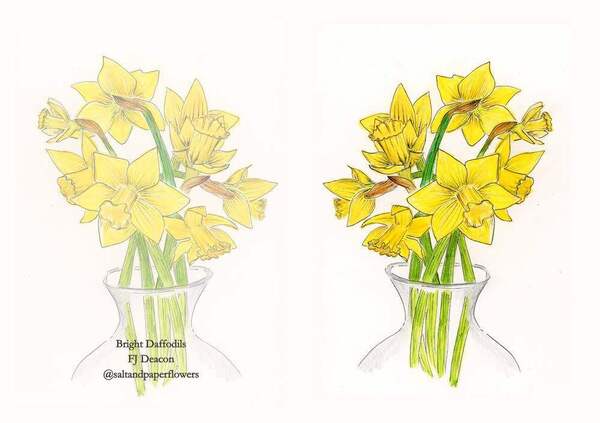 Large flic doodles bright daffis