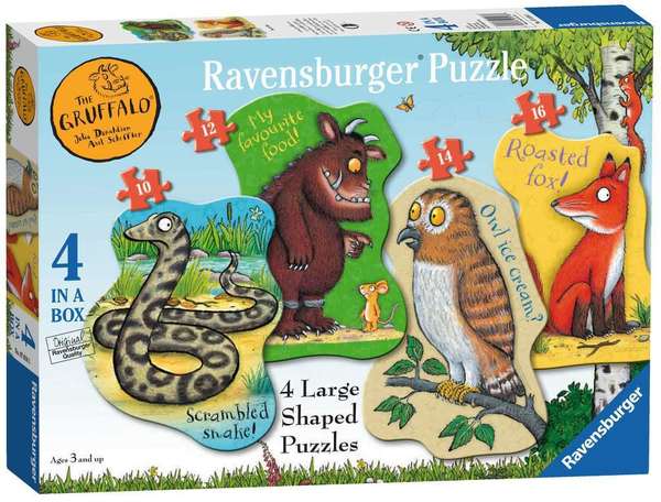 Gruffalo 4 Large Shaped Puzzles Large ravensburger fun junction toy shop perth crieff perthshire scotland jigsaw puzzle jig saw gruffalo 4 large shaped puzzles