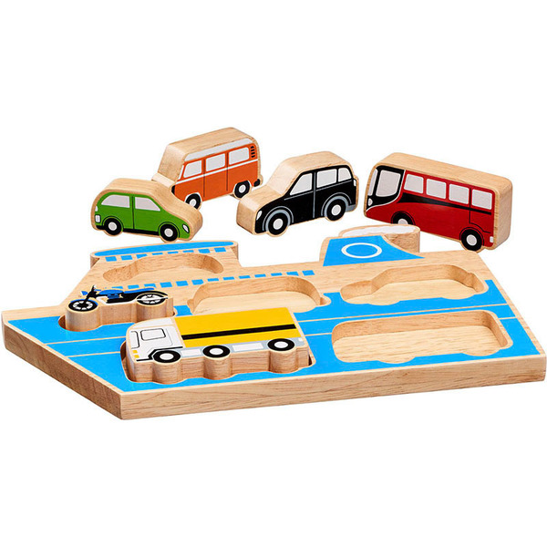 Lanka Kade Ferry Shape Sorter Tray Large ferry cars transport shape sorter puzzle lanka kade fair trade toy toys wooden wood natural fun junction toy shop stop store crieff perth perthshire scotland