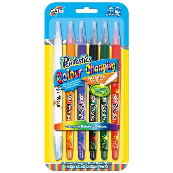 Paintastics, Colour Changing Pens and Magic Wand Large fun junction crieff perth perthshire scotland toy shop galt paintastics paint brush tipped pens colour changing magic three colours per pen