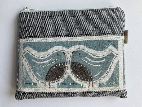 Louise Nichols - Purse Blue Bird Large ln blue bird 2