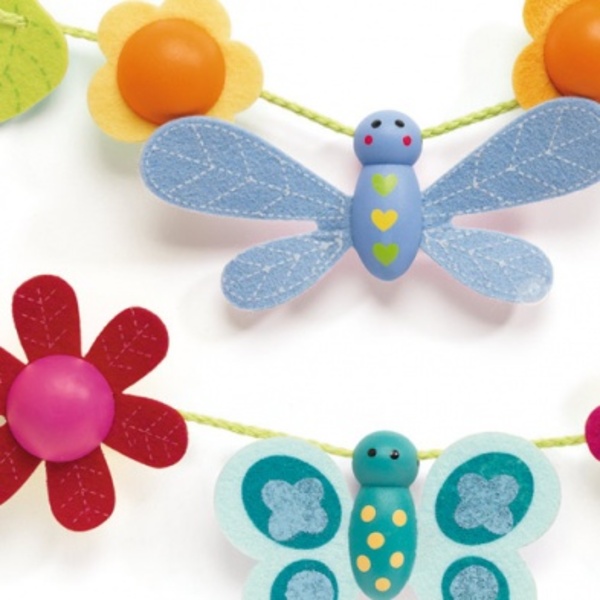 Nature themed Wooden Beads 'Filabellule' Large djeco filabellule nature themed lacing toy fine motor skills development