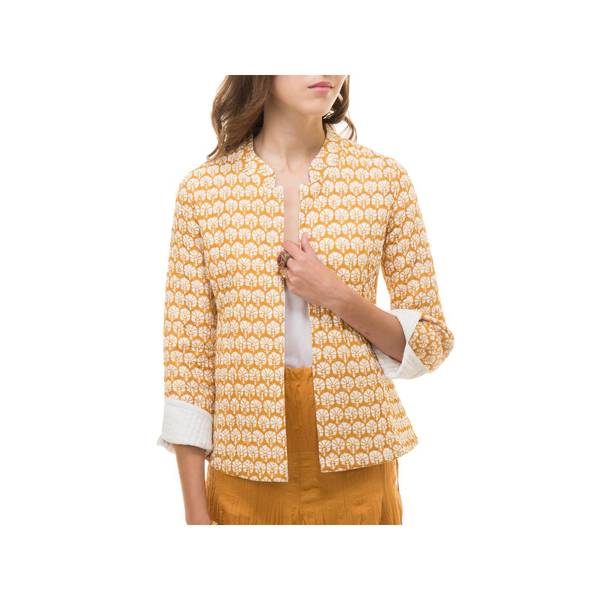 Birdy Jacket in Ochre Large veste molletonnee birdy 100 coton